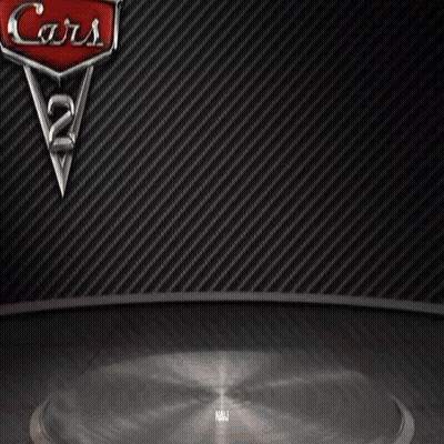 Blurred Lightning McQueen With Cars 2 Logo GIF
