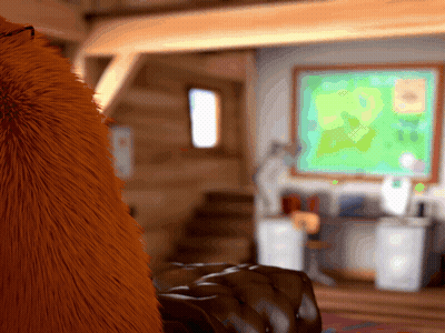 Blurred Living Room With Green Wall GIF