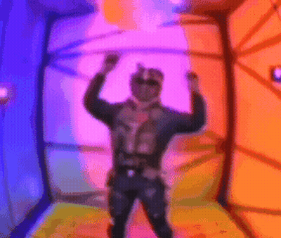 Blurred Man Dancing in Room
