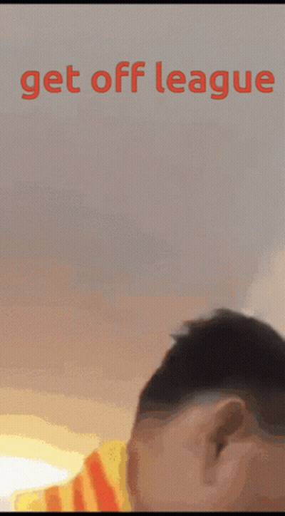 Blurred Man Get Off League In Red GIF