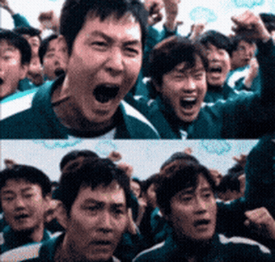 Blurred Man's Face Lying On Grass GIF