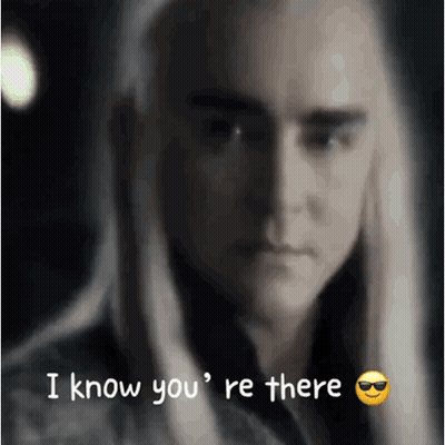 Blurred Man Saying I Know You're There GIF
