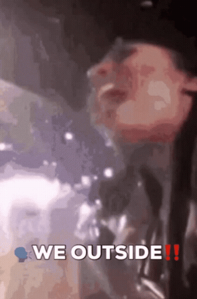 Blurred Man Saying We Outside GIF