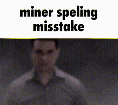 Blurred Man With Miner Spelling Mistake GIF