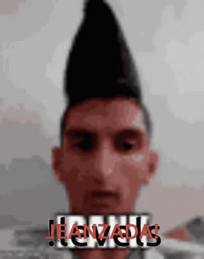 Blurred Man With Mohawk Says Jeanzadas GIF