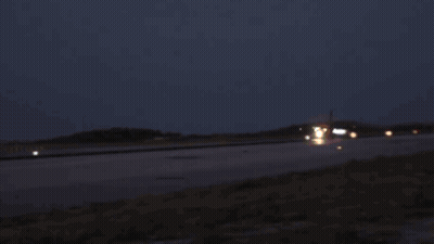 Blurred Mountain With Light Shining GIF