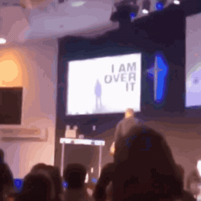 Blurred People Watching Presentation Saying I Am Over It GIF