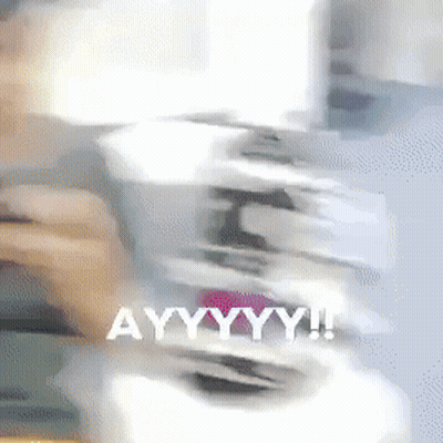 Blurred Person Holding Cell Phone Saying Ayyyy GIF