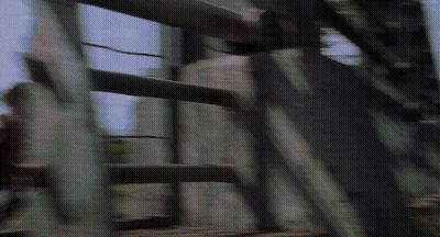 Blurred Person Holding Sword In Dark Forest GIF