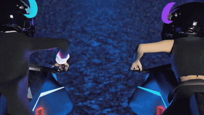 Blurred Person Holding Torch Avengers Sign GIF