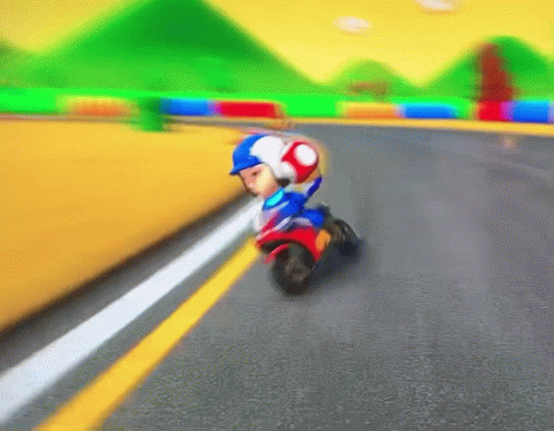 Blurred Person Riding Motorcycle Down Road GIF