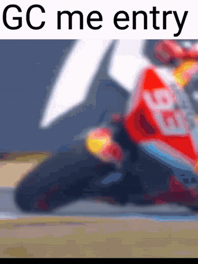 Blurred Person Riding Motorcycle Saying Gc Me Entry GIF