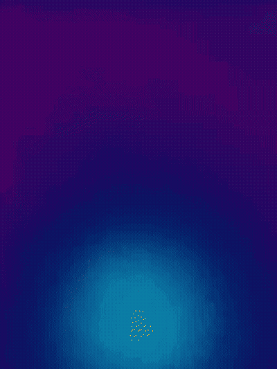 Blurred Person's Face With Purple And Orange Background GIF