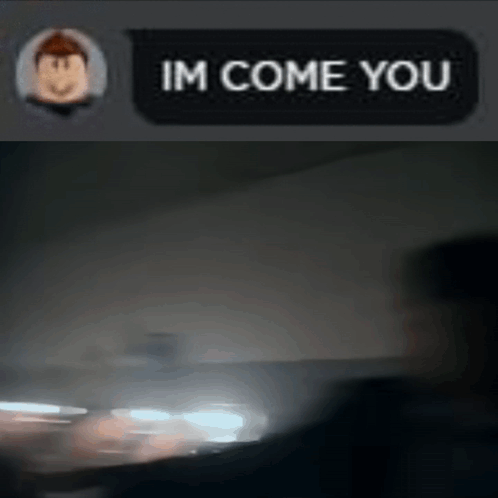 Blurred Person With Speech Bubble Im Come You GIF