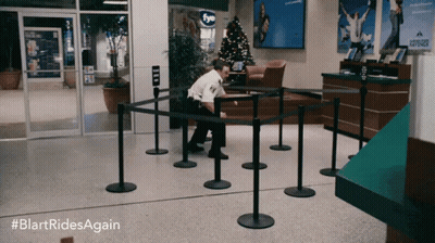 Blurred Police Officer in Lobby #BlartRidesAgain