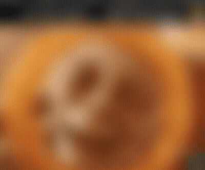 Blurred Pumpkin With Skull GIF