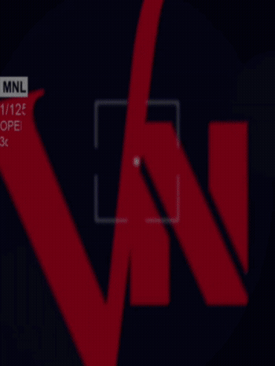 Blurred Red Letter V With MNL 1/125 Open 3DB GIF