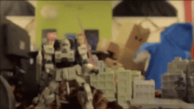 Blurred Robot With Sword GIF