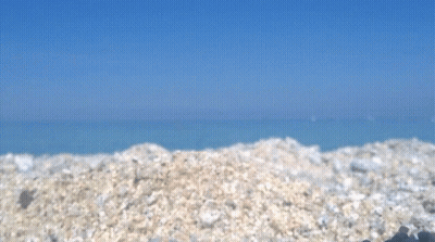 Blurred Rocky Beach With Ocean GIF