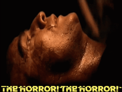 Blurred Room Saying The Horror GIF