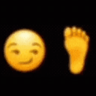 Blurred Smiley Face And Foot GIF