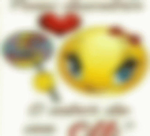 Blurred Smiley Face With Heart Above GIF