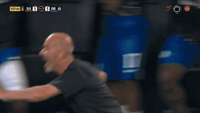Blurred Soccer Game Score 1 To 1 GIF