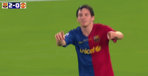 Blurred Soccer Game Score 2-0 GIF