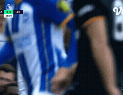 Blurred Soccer Game With Lee On Screen GIF