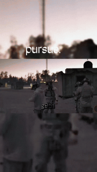 Blurred Soldiers Saying Pursue G9zh GIF
