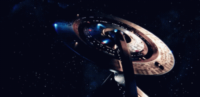 Blurred Spaceship With Number 7 GIF