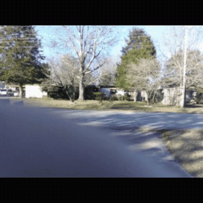 Blurred Street With Trees And House GIF