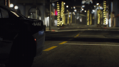 Blurred Street With Yellow Line