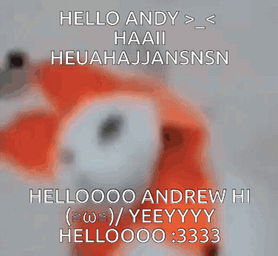 Blurred Stuffed Animal With Hello Andy GIF