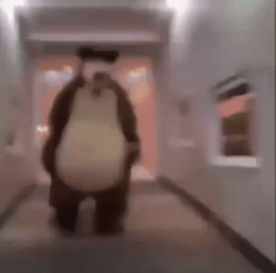 Blurred Teddy Bear In Hallway GIF