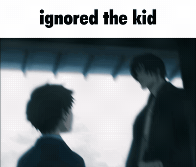 Blurred Two Men Saying Ignored The Kid GIF