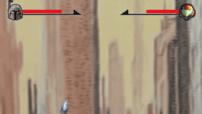 Blurred Video Game Boba Fett With Red Line GIF