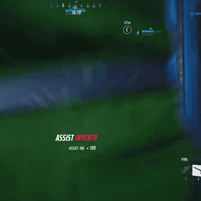 Blurred Video Game Saying Assist Invented In Red GIF