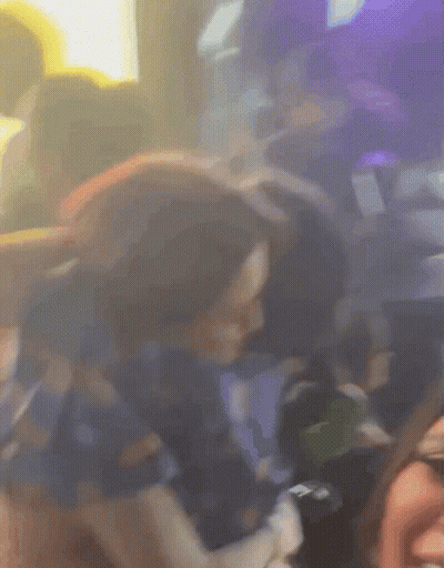 Blurred Woman In Blue Dress GIF