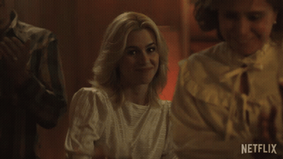 Blurred Woman With Netflix Logo GIF
