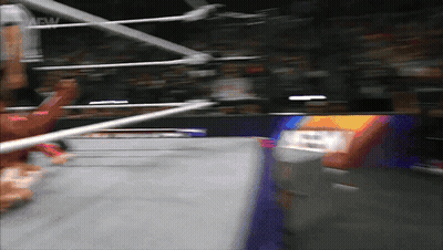 Blurred Wrestling Match AEW GIF
