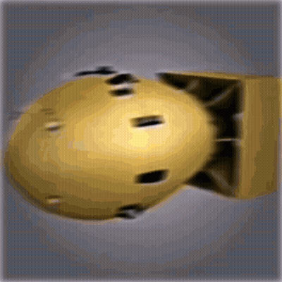 Blurred Yellow Helmet Shape GIF