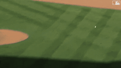 Blurry Baseball Game With MLB Logo GIF