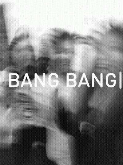 Blurry Black And White Photo Bang Bang GIF