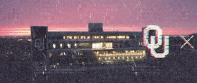 Blurry Building With Letter U GIF