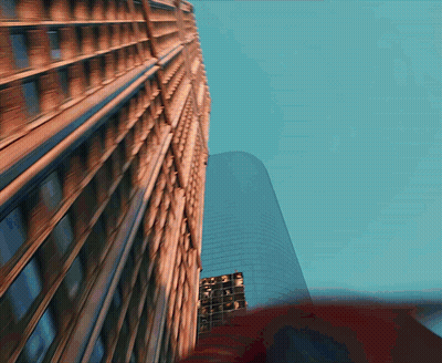 Blurry Building With Number 5 GIF