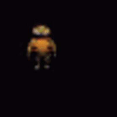 Blurry Cartoon Character Blue Background GIF