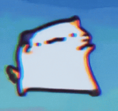 Blurry Cat Face With Blue Background GIF