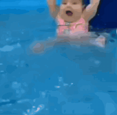 Blurry Child In Pool GIF