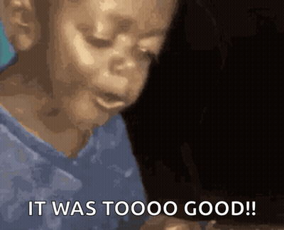 Blurry Child Saying Too Good GIF